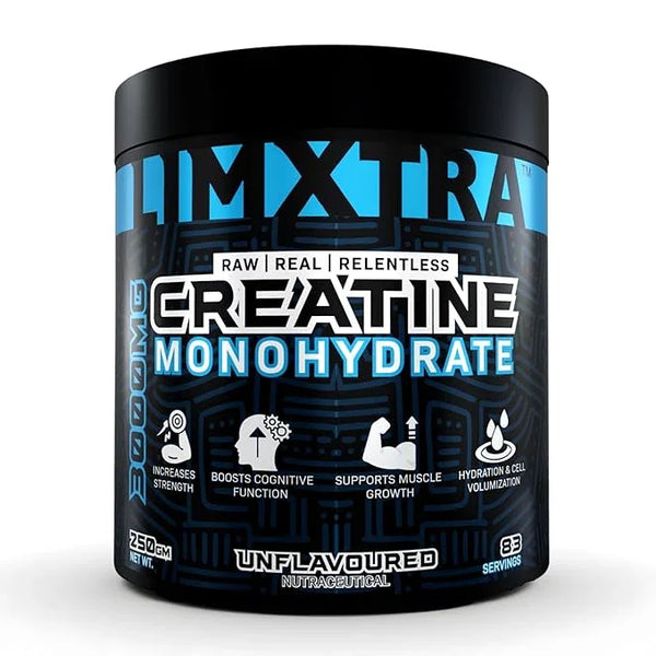 Unflavoured Creatine Monohydrate supplement for strength, muscle growth, and cognitive function