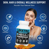 Limxtra Mega-3 Fish Oil Softgel Capsules for skin, hair, and overall wellness support with Omega-3, EPA, DHA