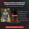 LIMXTRA capsules for men with diabetes-related weakness, featuring a man outdoors.