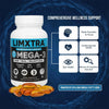 Limxtra Mega-3 fish oil softgel capsules for brain, heart, eye health & cognitive function with EPA DHA omega-3